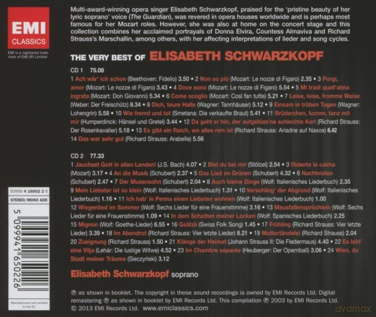 The Best Of Elisabeth Schwarzkopf [2CD]