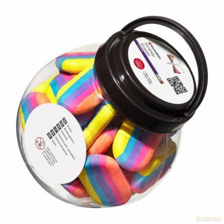 Gumka Stripey tęczowa Tuba 24 sztuki