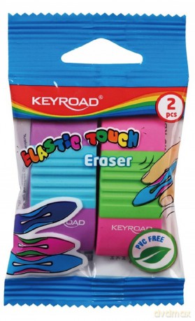 Gumka uniwersalna KEYROAD Elastic Touch 24x2 sztuki mix