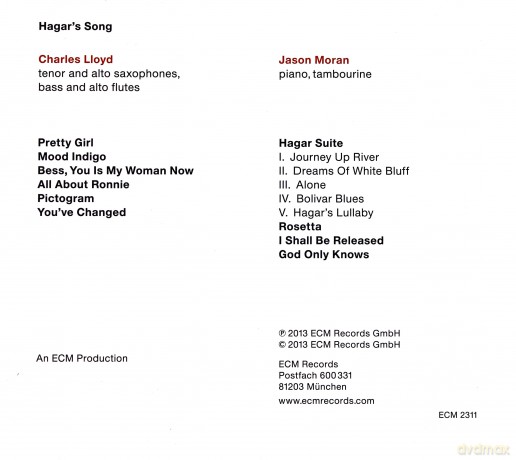Charles Lloyd: Hagar's Song [CD]