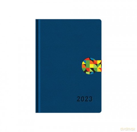 Kalendarz 2023 Edica A5D zapinka niebieski 6314 [KALENDARZ]