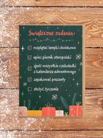 Kartka Świąteczne zadania