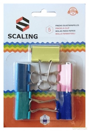 Klips metalowy na blistrze 32mm 5 sztuk 12 pakietów