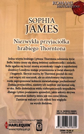 Niezwykła przyjaciółka hrabiego Thorntona - Sophia James [KSIĄŻKA]