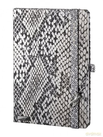 Notes A6 Snake Sharmer szary linia