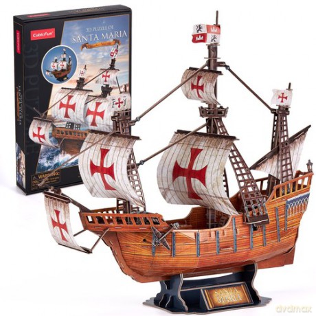 Puzzle 3D Żaglowiec Santa Maria