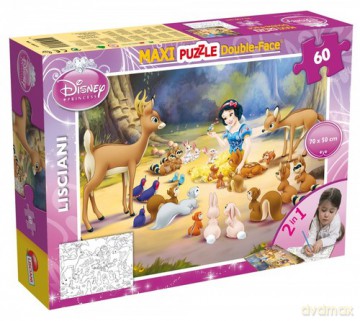 Puzzle dwustronne maxi Królewna Śnieżka 60
