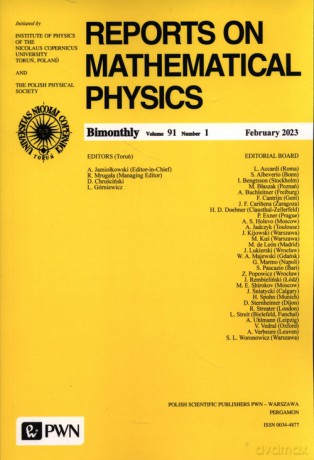 Reports on Mathematical Physics 91/1 [KSIĄŻKA]