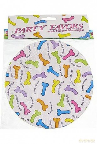 Talerzyki papierowe Męskie klejnoty 6 sztuk