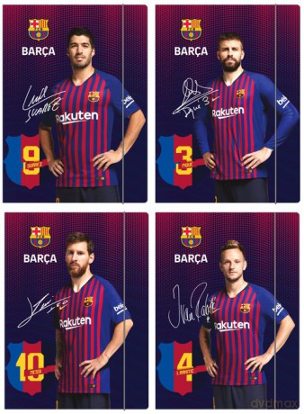 Teczka z gumką A4 FC Barcelona 7 10 sztuk mix