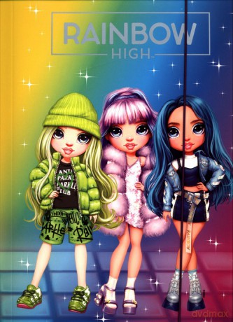 Teczka z gumką Rainbow High A4 10 sztuk