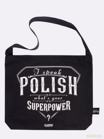 Torba bawełniana I speak Polish czarna