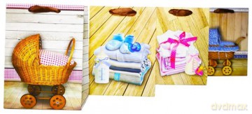 Torebka Lux 210 gsm A5 Baby set A 12 sztuk mix
