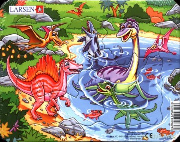 Układanka Zabawne dinozaury 8 elementów