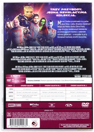 Strażnicy Galaktyki vol. 1-3 Pakiet [3DVD]