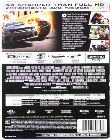 Szybcy i wściekli 10 (steelbook) [Blu-Ray 4K]+[Blu-Ray]