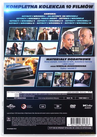 Szybcy i wściekli 1-10 Kolekcja [10DVD]