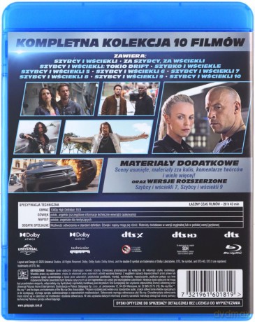 Szybcy i wściekli 1-10 Kolekcja [10xBlu-Ray]