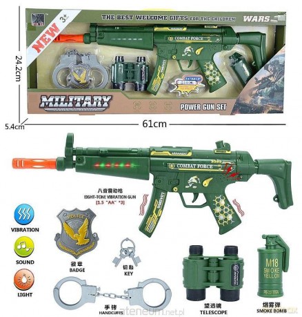 Karabin na baterie z akcesoriami wibracje