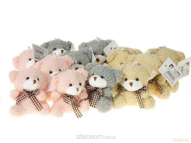 Miś pluszowy 7,5cm z zawieszką MIX