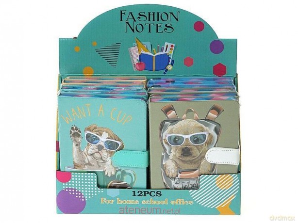 Notes na magnes 19x13cm pieski (12szt)