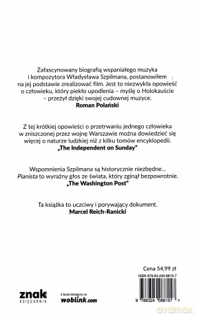 Pianista - Władysław Szpilman [KSIĄŻKA]
