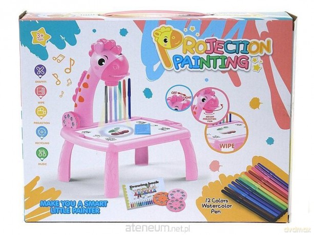 Projektor na baterie wymienne obrazki, akcesoria