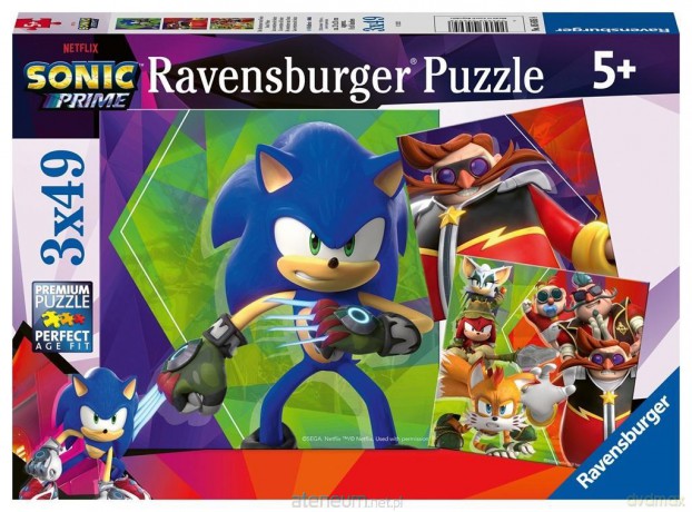RAVENSBURGER 3x49 el. Sonic Prime [PUZZLE]