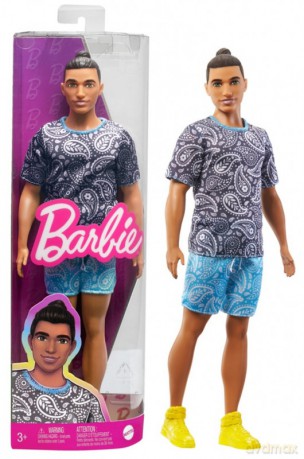 Lalka Barbie Fashionistas Ken z brązowymi włosami