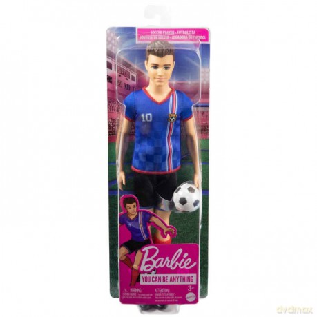 Lalka Barbie Ken Piłkarz niebieska koszulka