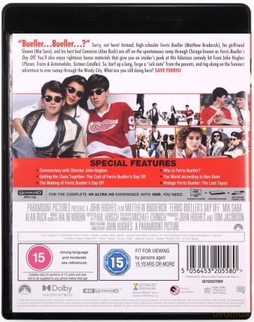 Ferris Bueller's Day Off (Wolny dzień Ferrisa Buellera) [Blu-Ray 4K]