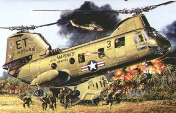 ACADEMY CH46 AD U.S.Marines Vietnam 12210 [MODELARSTWO]