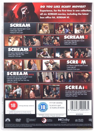 Scream 6-Movie Collection (Krzyk) [6DVD]