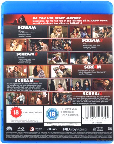 Scream 6-Movie Collection (Krzyk) [6xBlu-Ray]