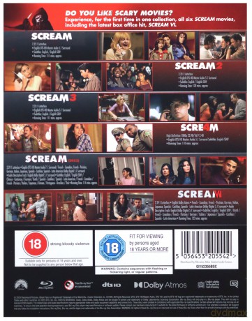 Scream 6-Movie Collection (Krzyk) [6xBlu-Ray]