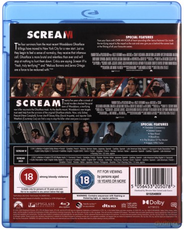 Scream (2022) + Scream VI (Krzyk) [2xBlu-Ray]