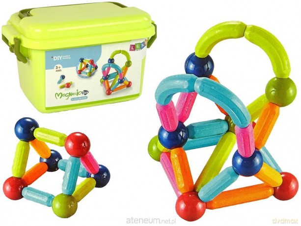 Klocki magnetyczne kuferek 34el [KLOCKI]