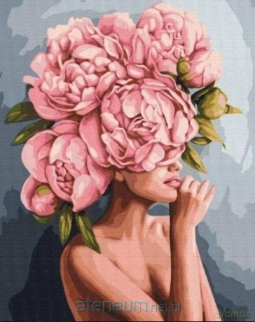 Malowanie po numerach - Maska kwiatowa 40x50cm