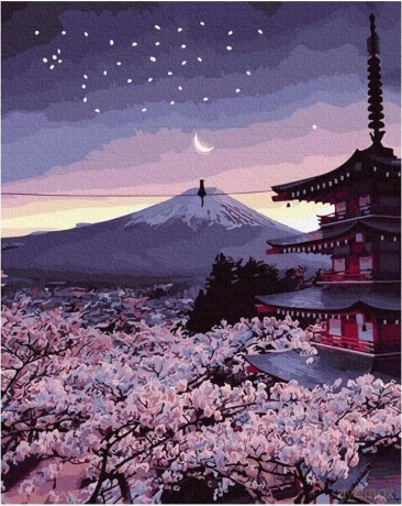 Malowanie po numerach - Wieczór w Japonii 40x50cm