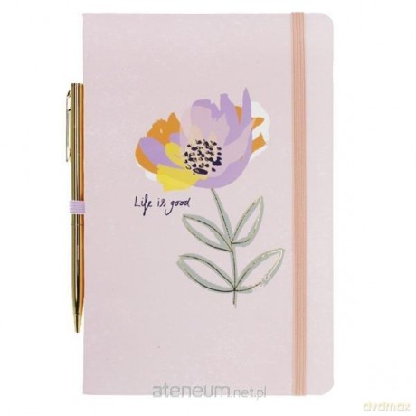 Notes A5 z długopisem Pink Flower