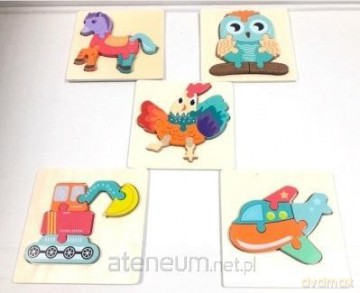 Puzzle drewniane zwierzęta