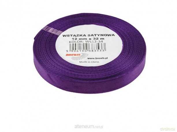 Wstążka satynowa fioletowa 12mmx32m