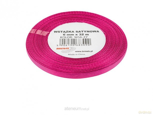 Wstążka satynowa purpura 6mmx32m 2szt