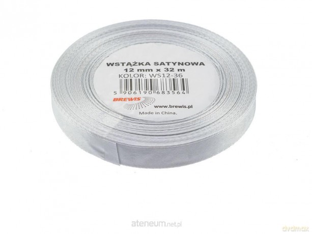 Wstążka satynowa szara 12mmx32m