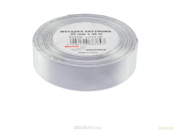 Wstążka satynowa szara 25mmx32m