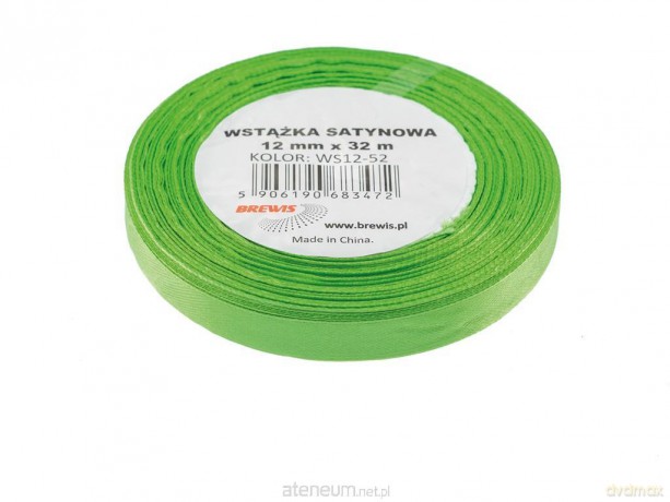 Wstążka satynowa zielona 12mmx32m