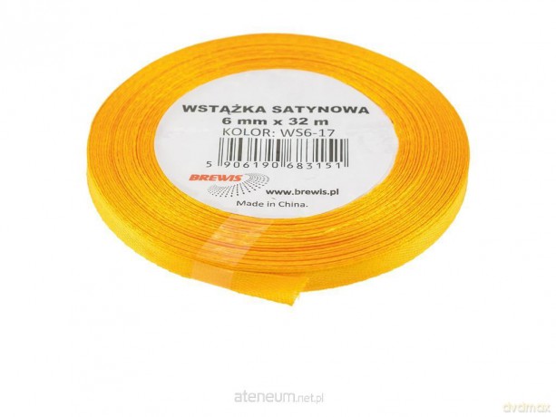Wstążka satynowa złota 6mmx32m 2szt