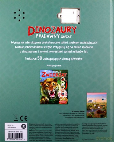 Dinozaury i pradawny świat. 50 niesamowitych dźwięków - Opracowanie zbiorowe [KSIĄŻKA]