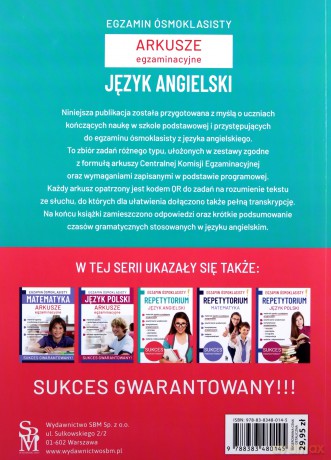 Język angielski. Arkusze egzaminacyjne. Egzamin ósmoklasisty - Katarzyna Łaziuk [KSIĄŻKA]