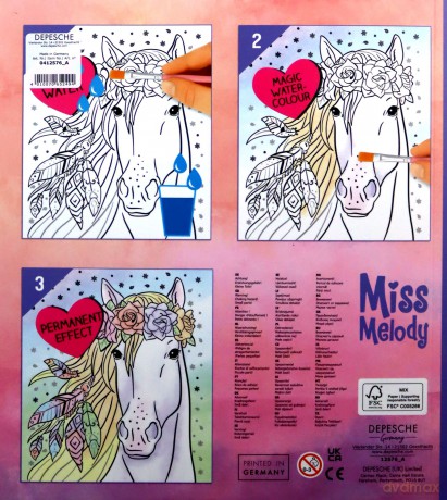 Kolorowanka Miss Melody Watercolour 12576A